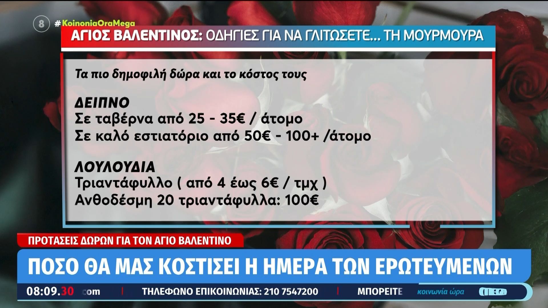 Πόσο θα μας κοστίσει η μέρα των ερωτευμένων;