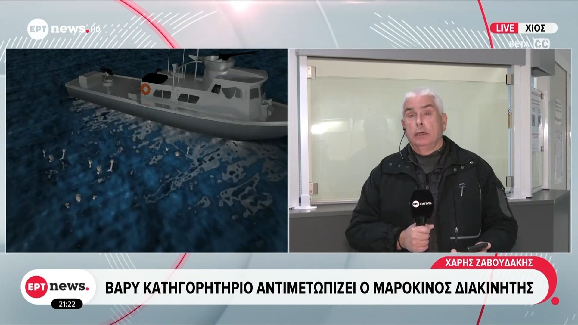 Στο νοσοκομείο απήγγειλε ο εισαγγελέας κατηγορίες στον Μαροκινό διακινητή