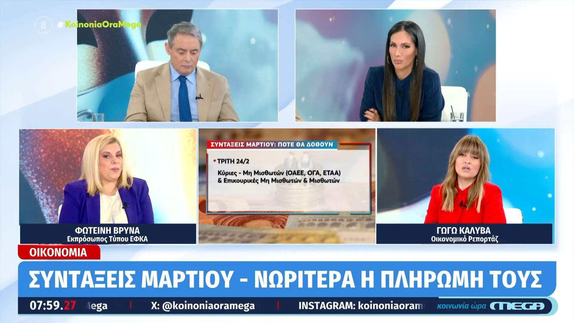 Συντάξεις Μαρτίου – Νωρίτερα η πληρωμή τους