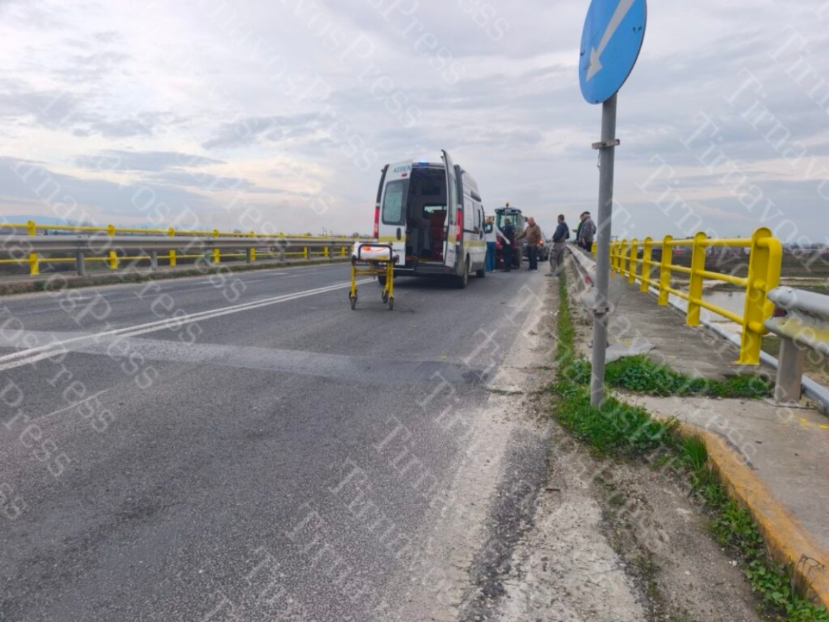 Το σημείο που έγινε το τροχαίο στον Τύρναβο