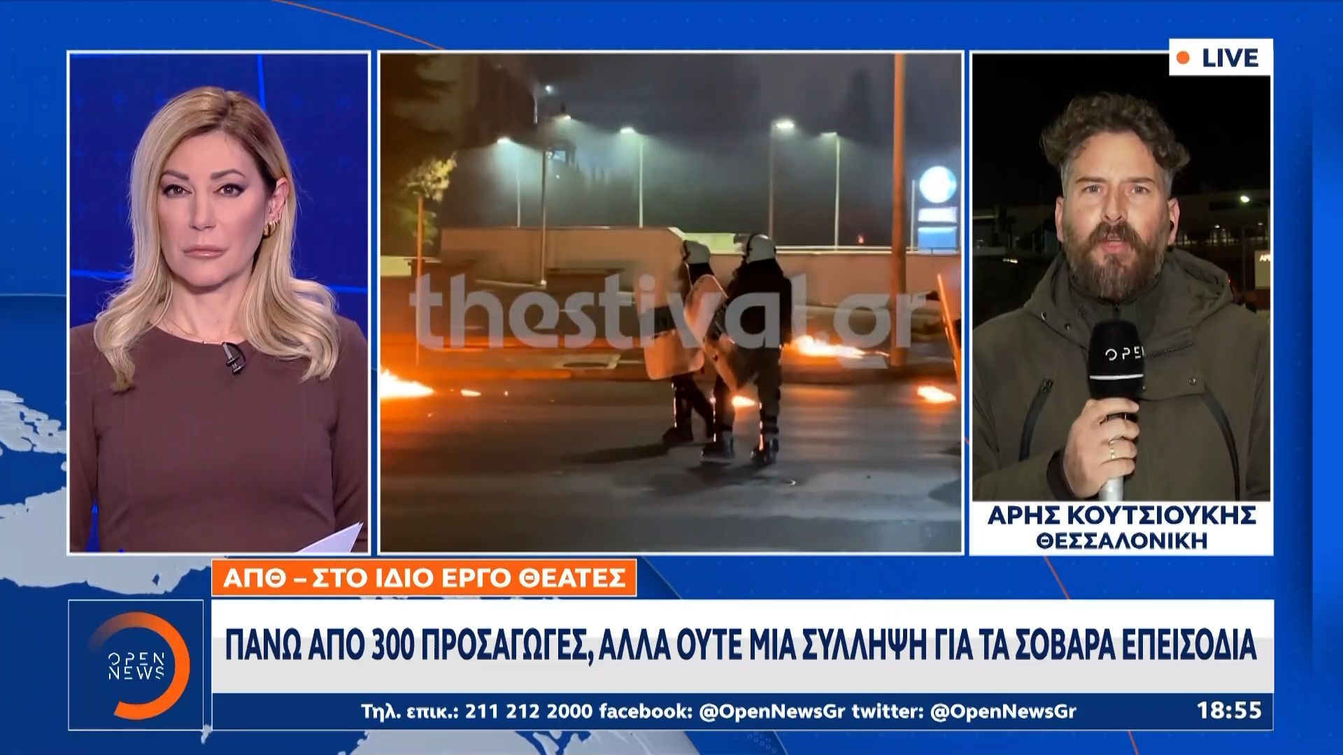 Το «Πάρτι» στο ΑΠΘ εξελίχθηκε σε επιθέσεις με μολοτοφ και βανδαλισμούς