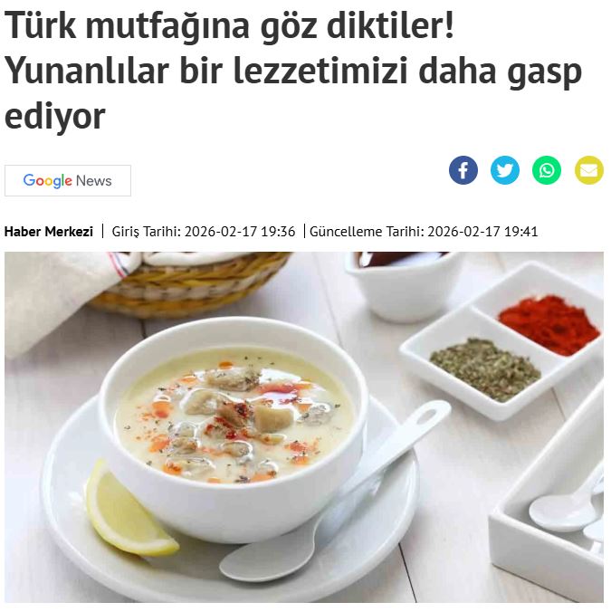 Τουρκικά ΜΜΕ: «Η Ελλάδα μας αρπάζει τον πατσά» – Θυμός για την πιθανή καταχώρηση της σούπας στην UNESCO