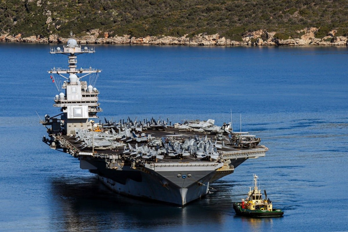 Το αεροπλανοφόρο USS Gerald R Ford πλέει προς Κρήτη για συντήρηση