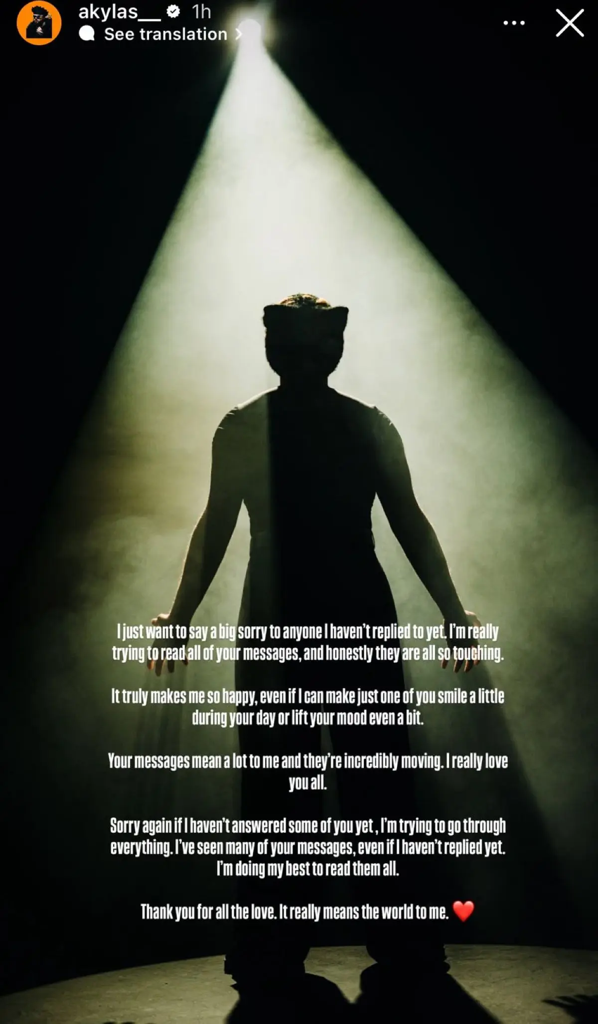 Akylas: Η δημόσια συγγνώμη του – «Θέλω απλώς να εκφράσω μια βαθιά συγγνώμη» 2 Η ανάρτηση του Akyla