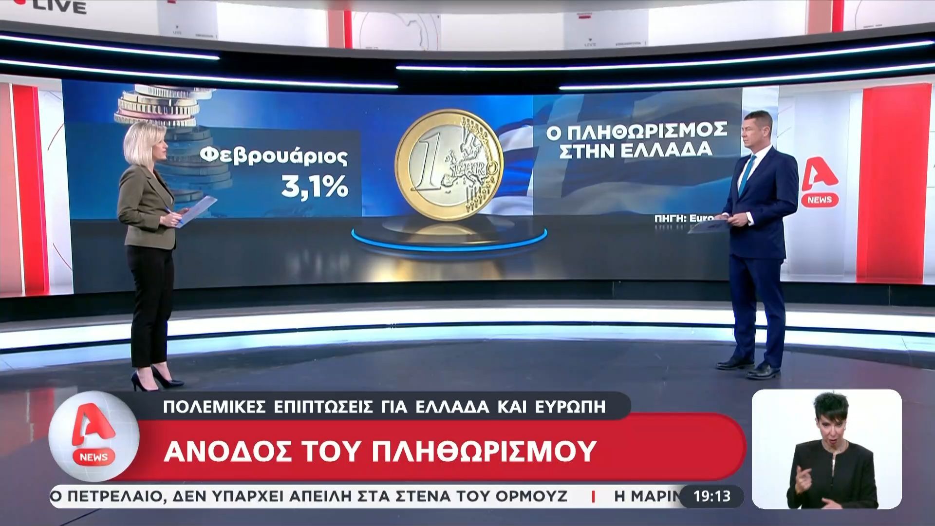 Άνοδος του πληθωρισμού σε Ελλάδα και Ευρώπη