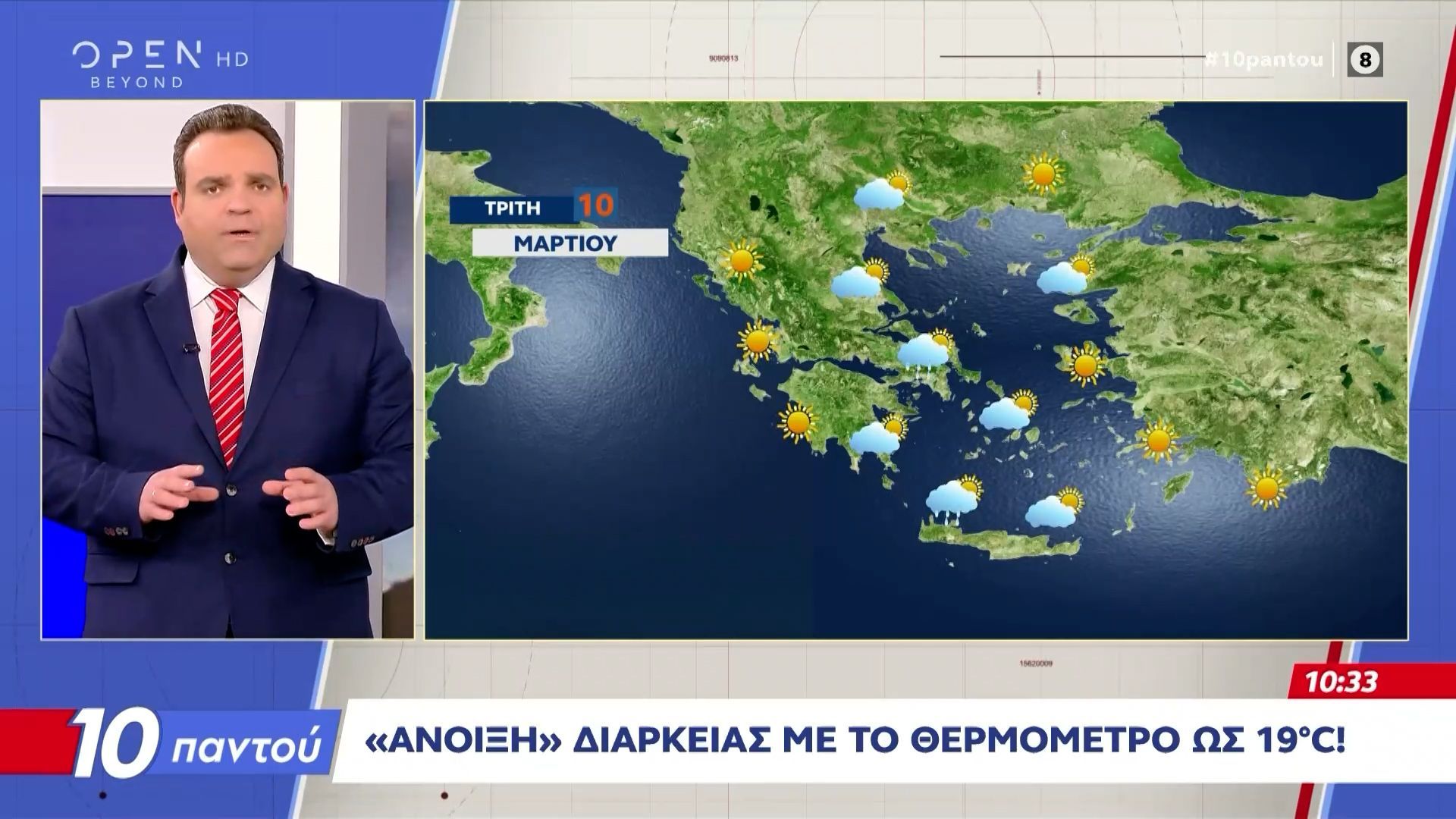 «Άνοιξη» διαρκείας με το θερμόμετρο ως 19 βαθμούς Κελσίου