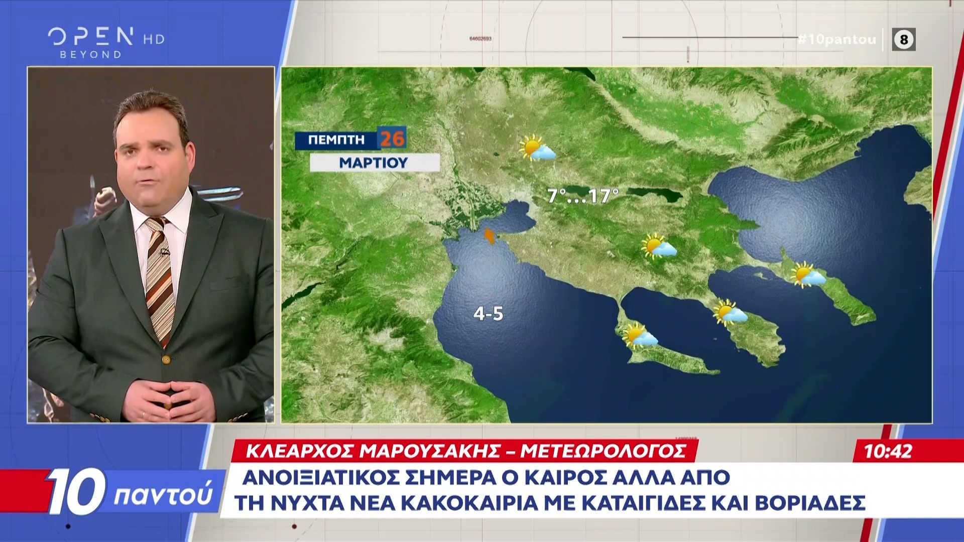 Ανοιξιάτικος σήμερα ο καιρός