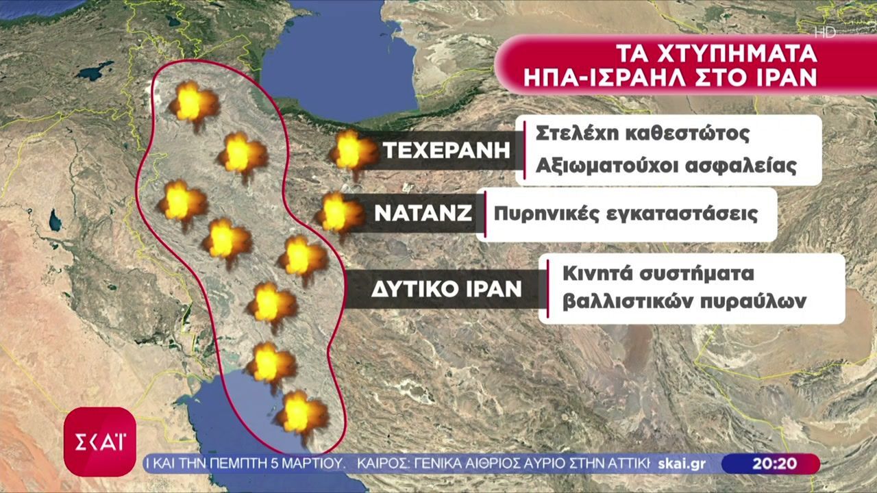 Αυτά είναι τα αμερικανοϊσραηλινά χτυπήματα στο Ιράν, αυτά είναι τα αντίποινα του Ιράν
