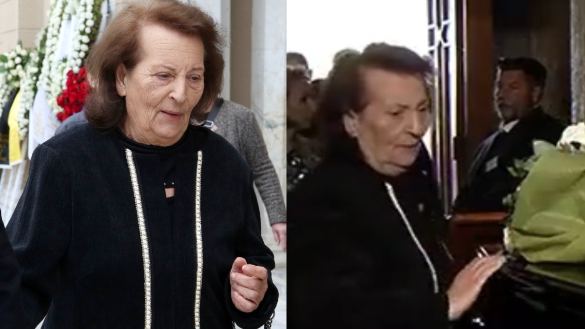 Κηδεία Μαρινέλλα: Καθήλωσε η σύζυγος του Στέλιου Καζαντζίδη, Βάσω – Η στιγμή που χαϊδεύει το φέρετρό της (Βίντεο)