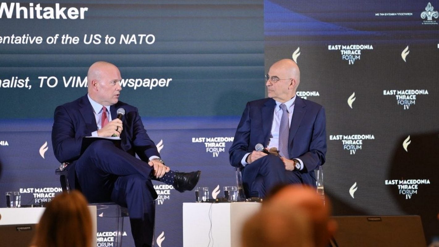 Συνάντηση Νίκου Δένδια με τον Αμερικανό αντιπρόσωπο στο ΝΑΤΟ Μάθιου Γουιτάκερ