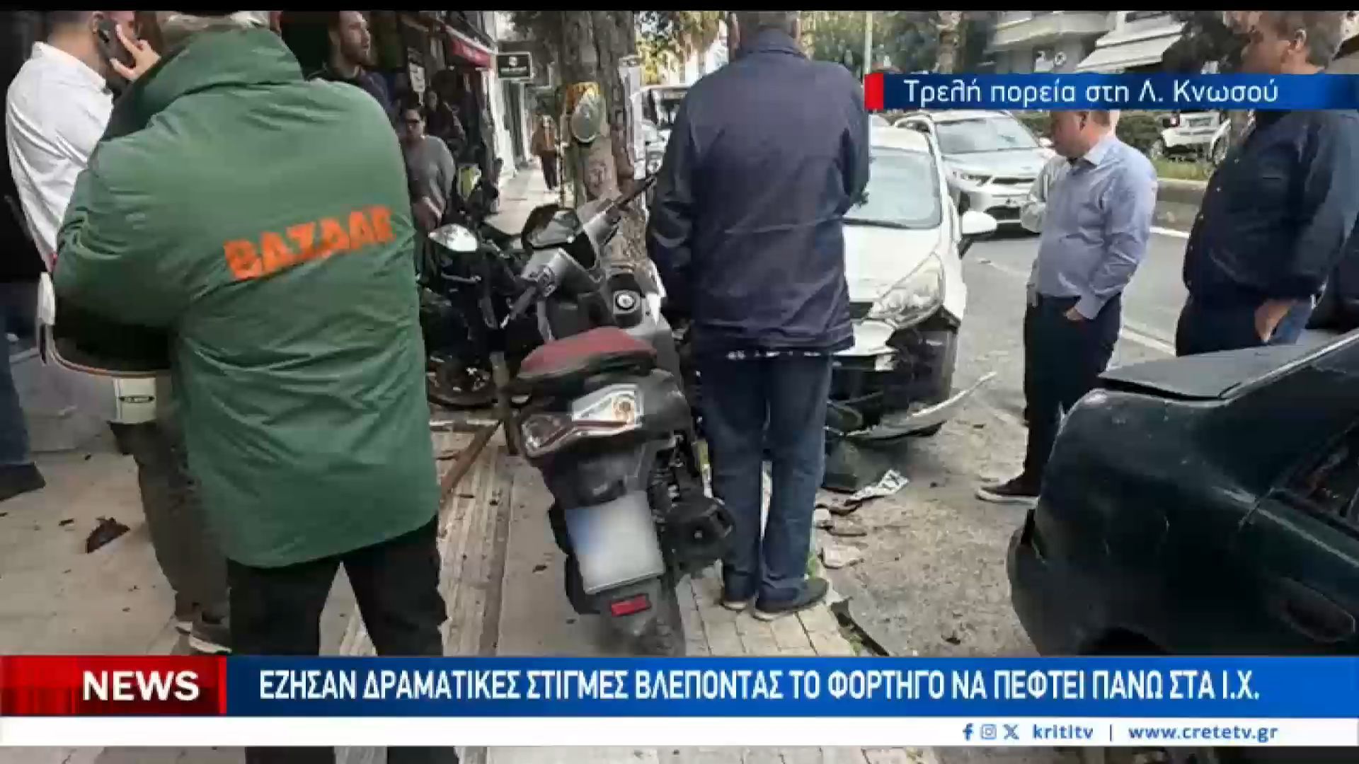 ”Θέρισε” αυτοκίνητα στην Λεωφόρο Κνωσού στο Ηράκλειο