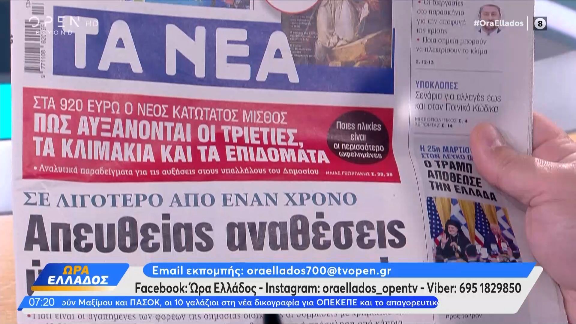 Εφημερίδες 27/03/2026: Τα πρωτοσέλιδα