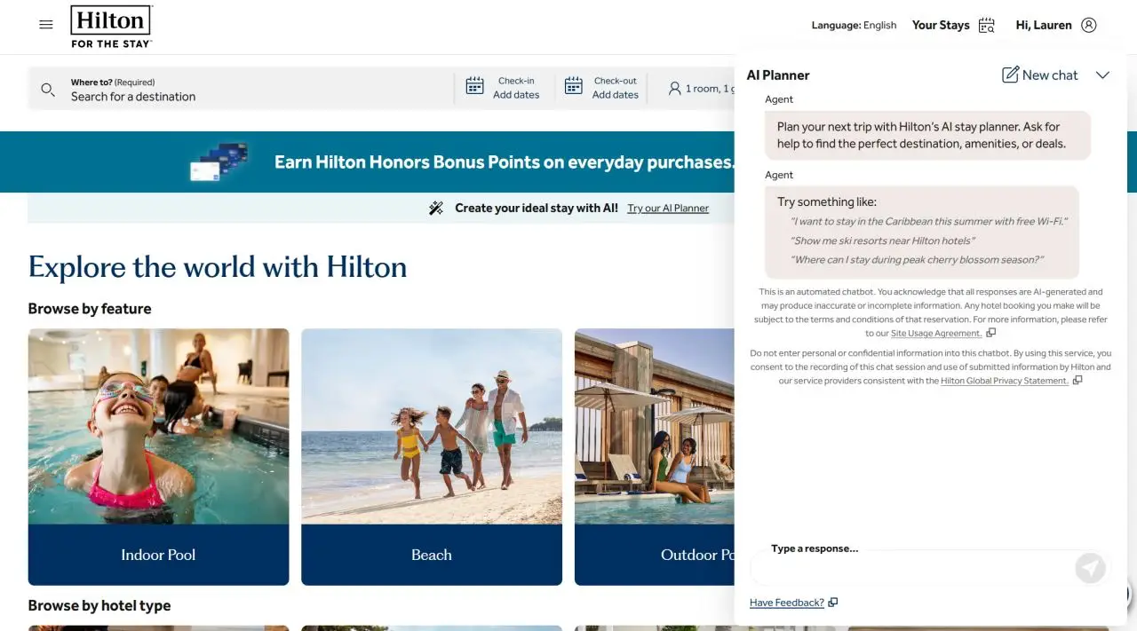 Hilton: Καινοτόμος ψηφιακός βοηθός ταξιδιού με τεχνητή νοημοσύνη