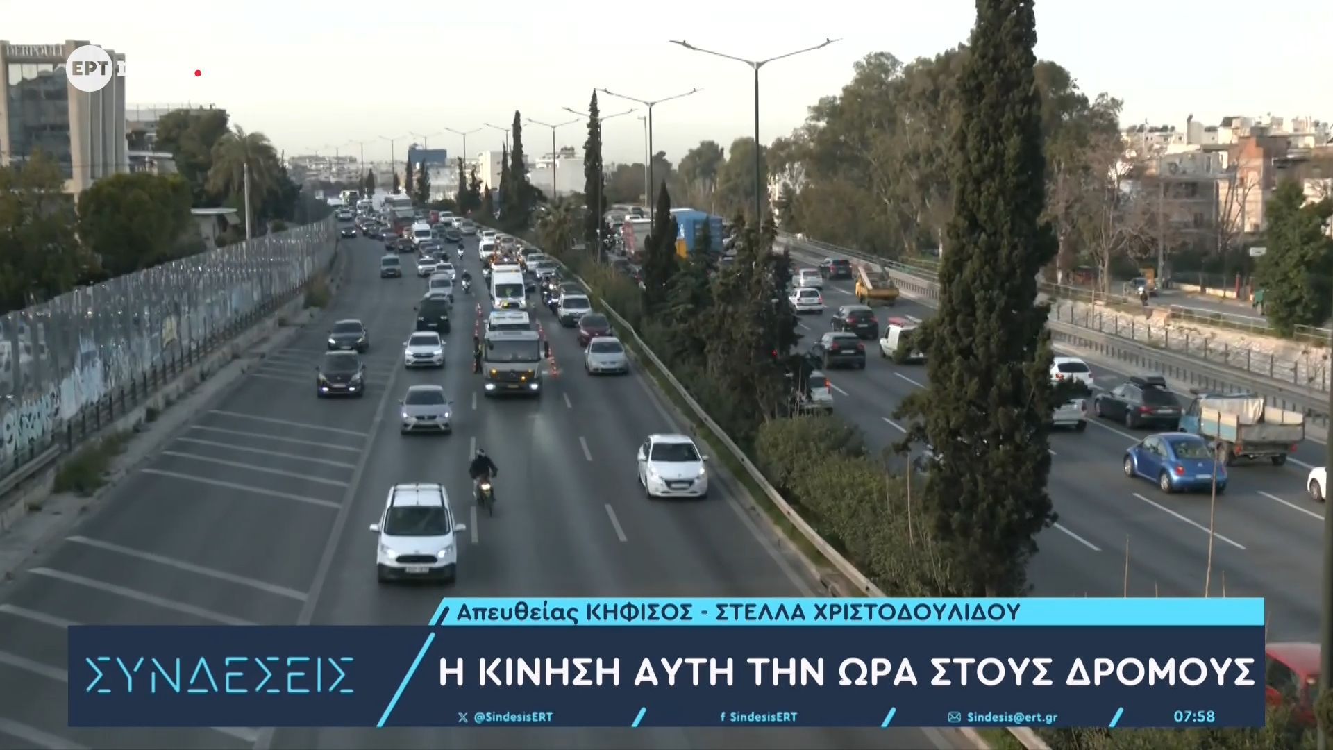 Η κίνηση αυτή την ώρα στους δρόμους: Ακινητοποιημένο όχημα στην άνοδο του Κηφισού