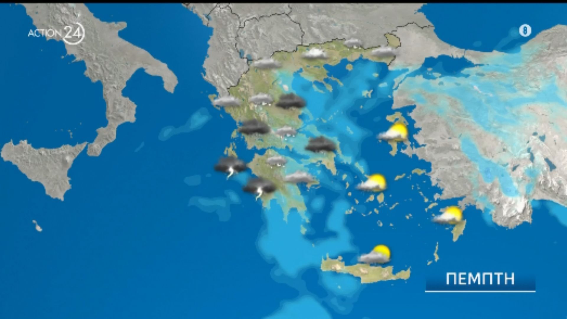 Η πρόγνωση του καιρού για σήμερα, Πέμπτη 19/03 – Χειμώνας με βροχές σε πολλές περιοχές