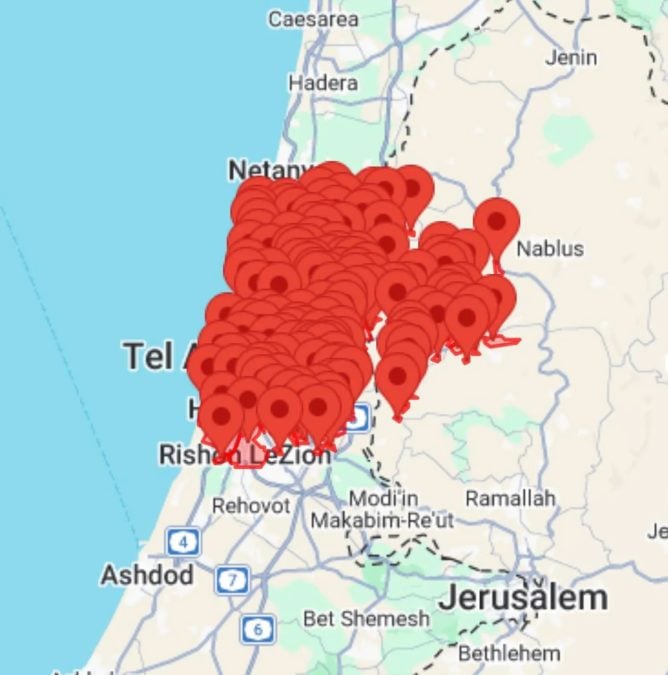 Ισραήλ: Καταιγιστική εκτόξευση πυραύλων από το Ιράν – Σειρήνες στο Τελ Αβίβ