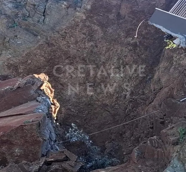 Μεγάλη κατολίσθηση στην Αγία Πελαγία