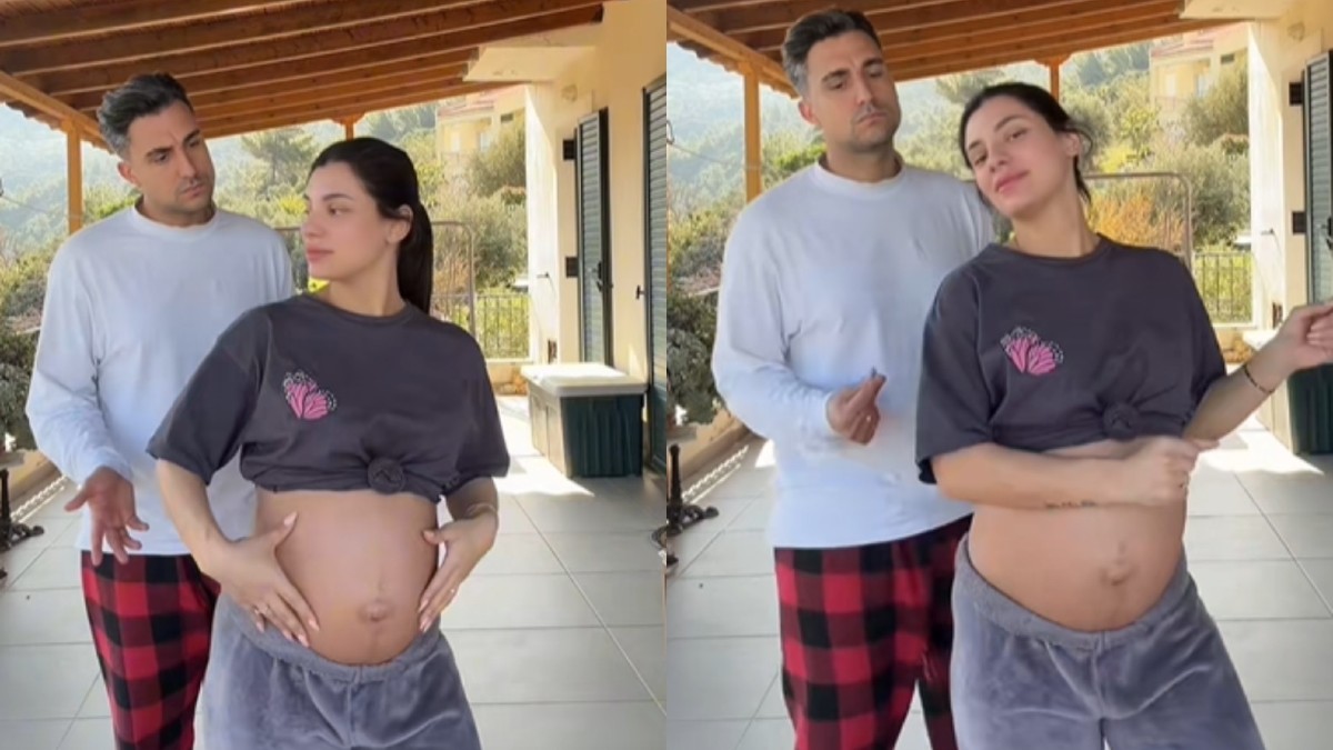 Μαριαλένα Ρουμελιώτη: Χορεύει με τον Σάκη Κατσούλη στον έβδομο μήνα κύησης (Βίντεο)