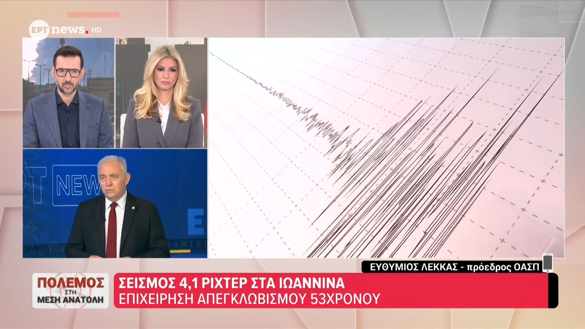 Ο σεισμολόγος Ευθύμιος Λέκκας στο ΕΡΤnews για τον σεισμό 4,1 ρίχτερ στα Ιωάννινα