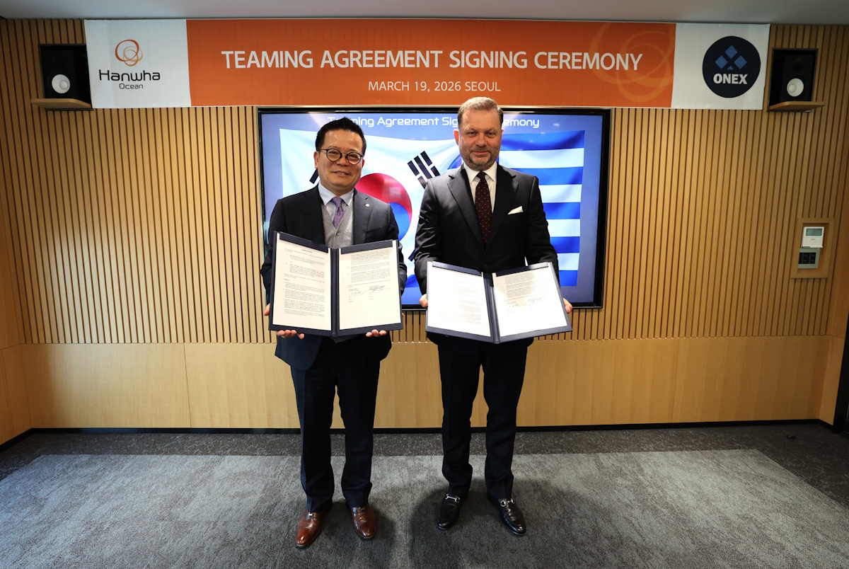 Στρατηγική συμφωνία ONEX και Hanwha Ocean για ναυπηγική συνεργασία με επίκεντρο την Ελλάδα