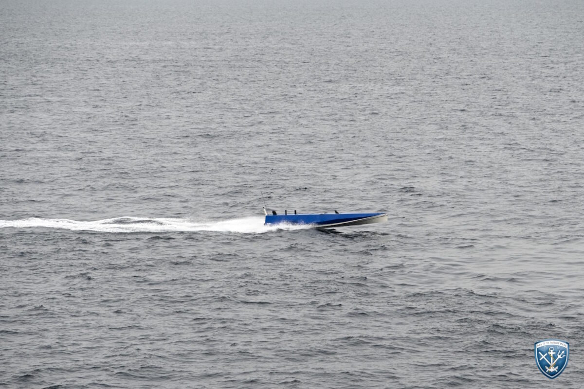 Μη επανδρωμένο σκάφος επιφανείας που συμμετείχε στην άσκηση «UVEX 1/26» του Πολεμικού Ναυτικού