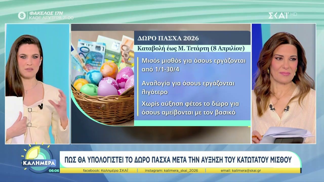 Πως θα υπολογιστεί το δώρο Πάσχα μετά την αύξηση του κατώτατου μισθού