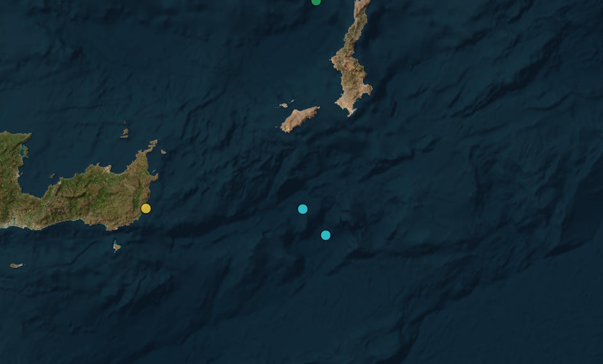 Σεισμός 3,3 Ρίχτερ μεταξύ Κάσου και Κρήτης, με εστιακό βάθος 5,4 χιλιόμετρα