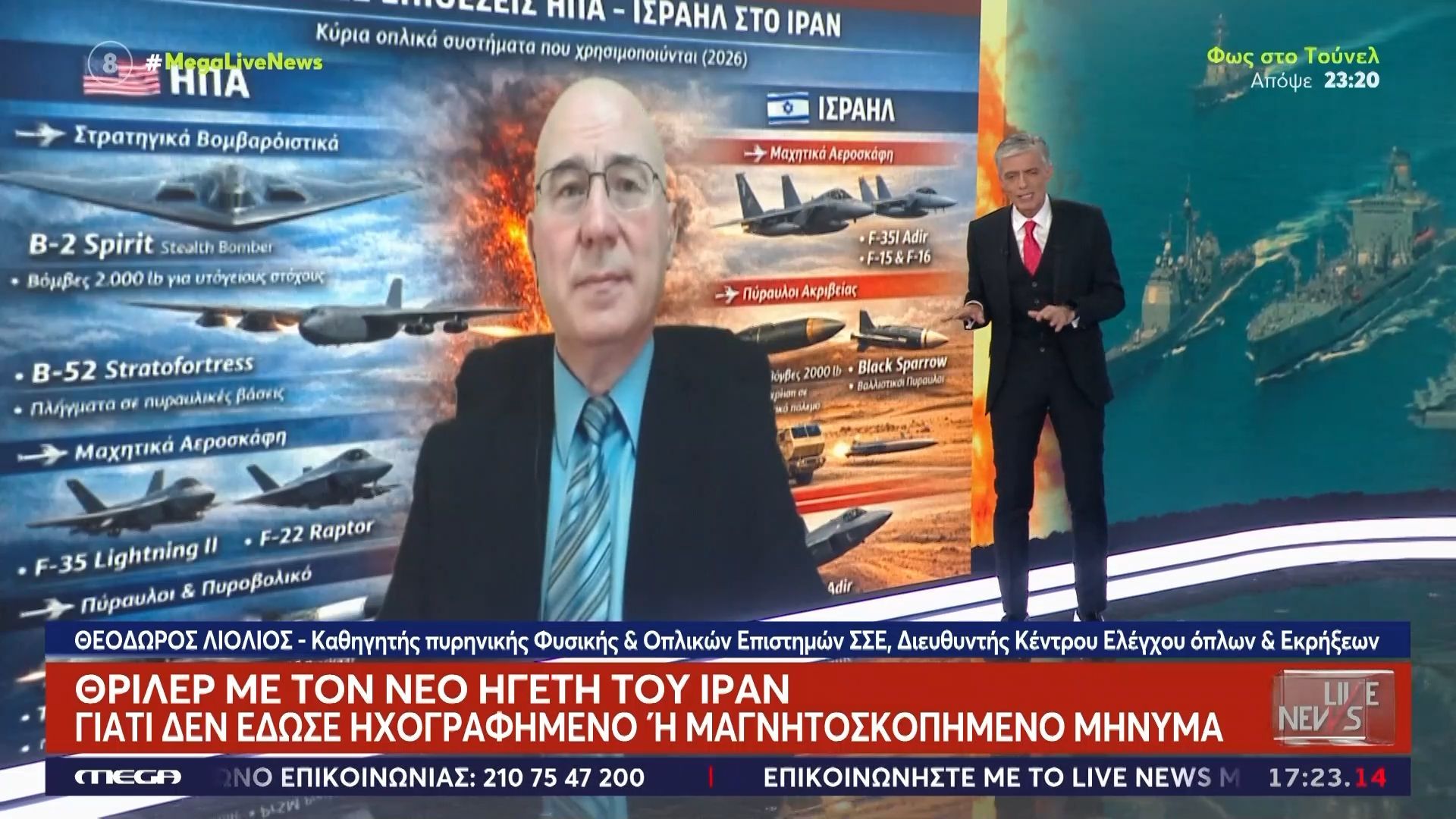 Θ. Λιόλιος: «Υπάρχει κίνδυνος να εντοπιστεί η τοποθεσία του Μοτζτάμπα Χαμενεΐ από ένα μαγνητοφωνημένο μήνυμα»