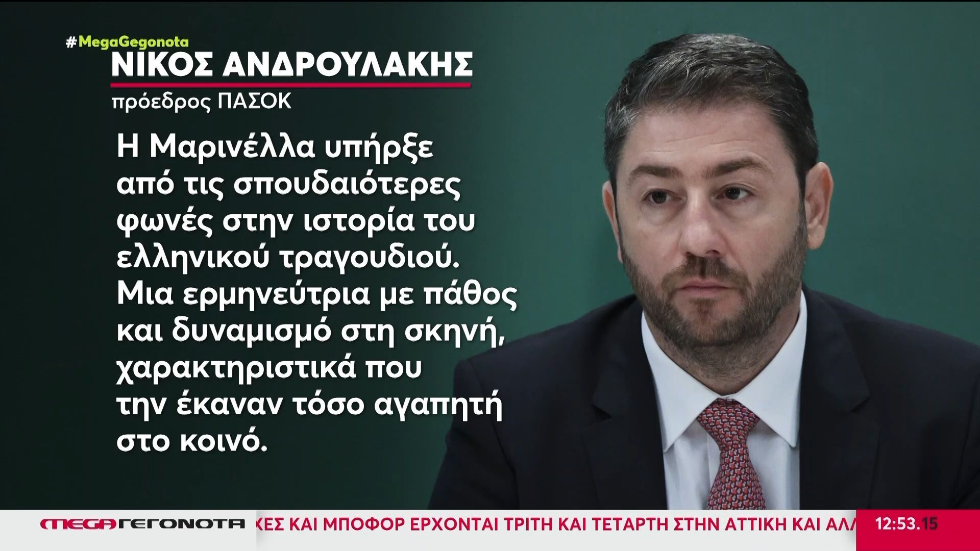 Το «αντίο» της πολιτικής και πολιτειακής ηγεσία στην Μαρινέλλα