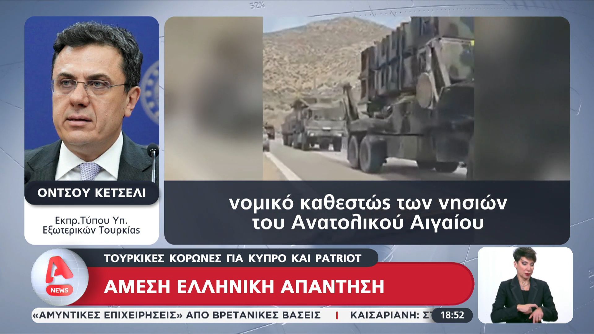 Τουρκικές κορώνες για Κύπρο και Patriot – Άμεση ελληνική απάντηση