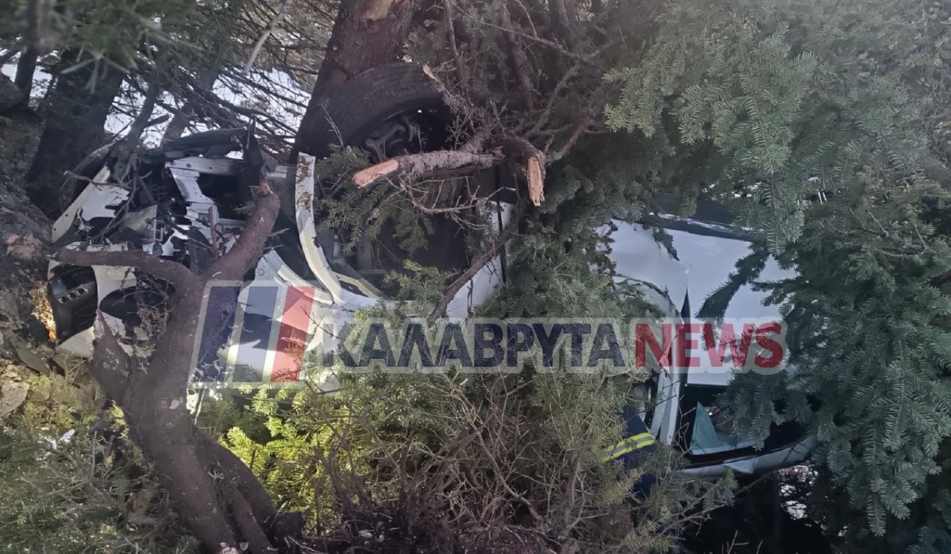 Νεαρή οδηγός καρφώθηκε σε δέντρο στα Καλάβρυτα: Άμορφη μάζα το αυτοκίνητο, σώθηκε από θαύμα – Δείτε εικόνες 4 Αυτοκίνητο σε δέντρο