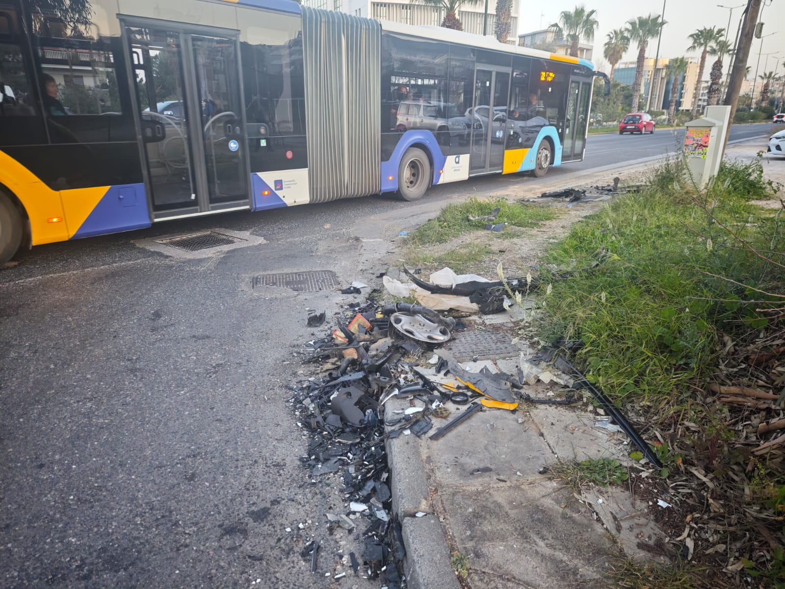 Το σημείο που σημειώθηκε το τροχαίο
