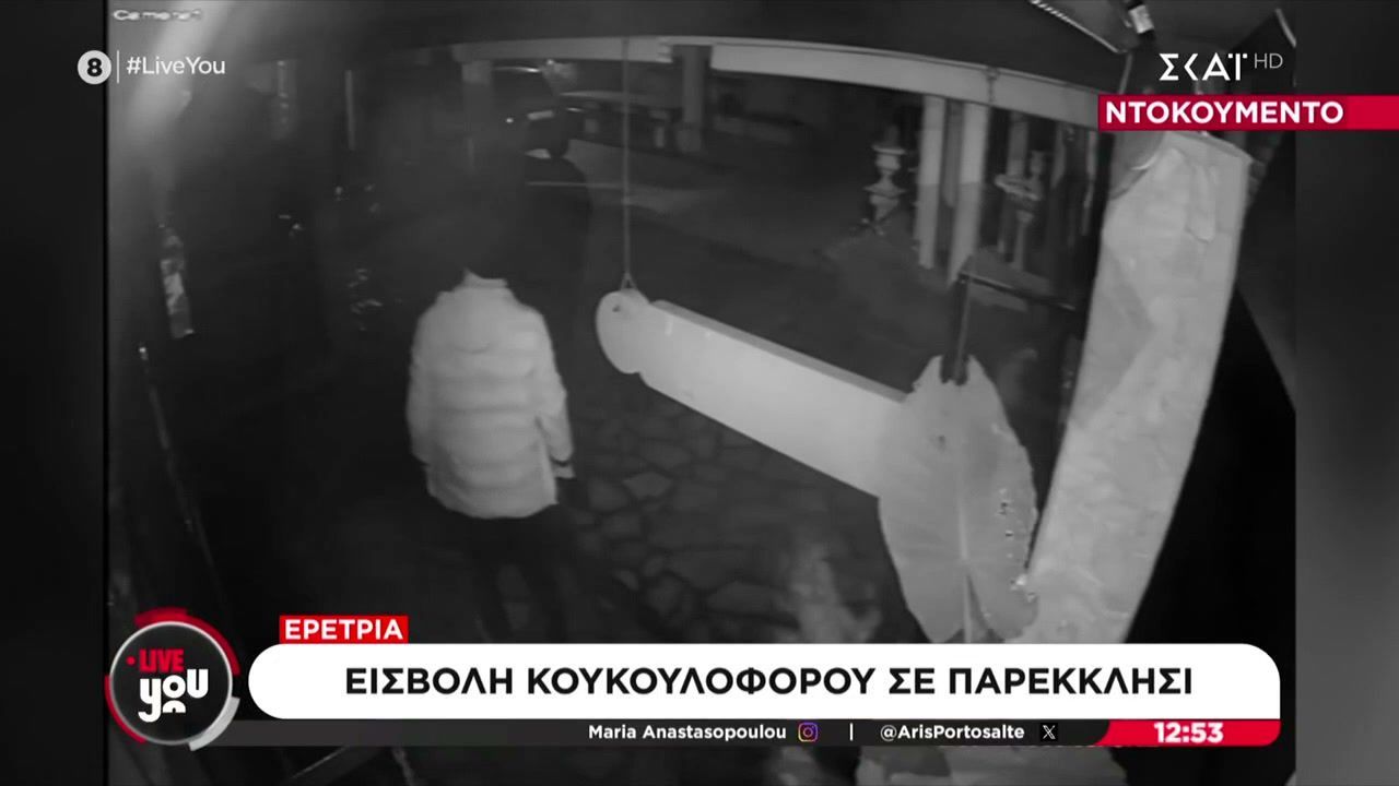 Video ντοκουμέντο – Ερέτρια: Εισβολή κουκουλοφόρου σε ιερό ναό