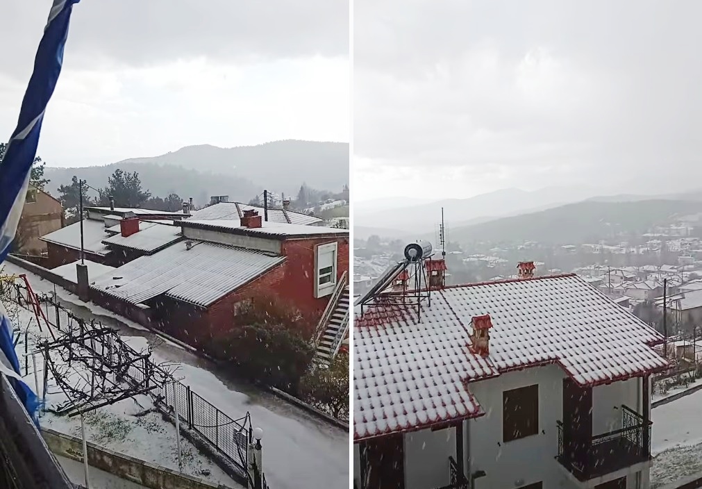 Πυκνό χαλάζι στη Χαλκιδική