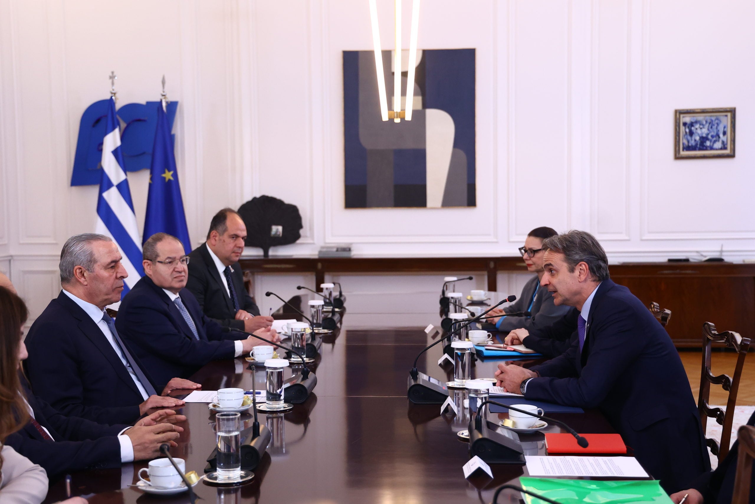 Κυριάκος Μητσοτάκης, Χουσεΐν Αλ-Σέιχ, Συνάντηση