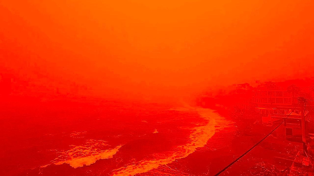 Apocalyptic dust storm engulfs Crete as skies turn orange