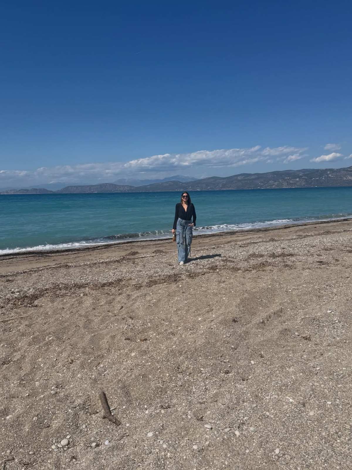 Η Σταματίνα Τσιμτσιλή στην παραλία