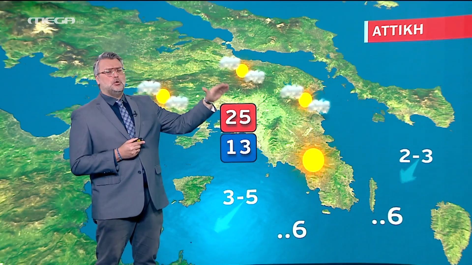 Αίθριος ο καιρός σήμερα, Δευτέρα