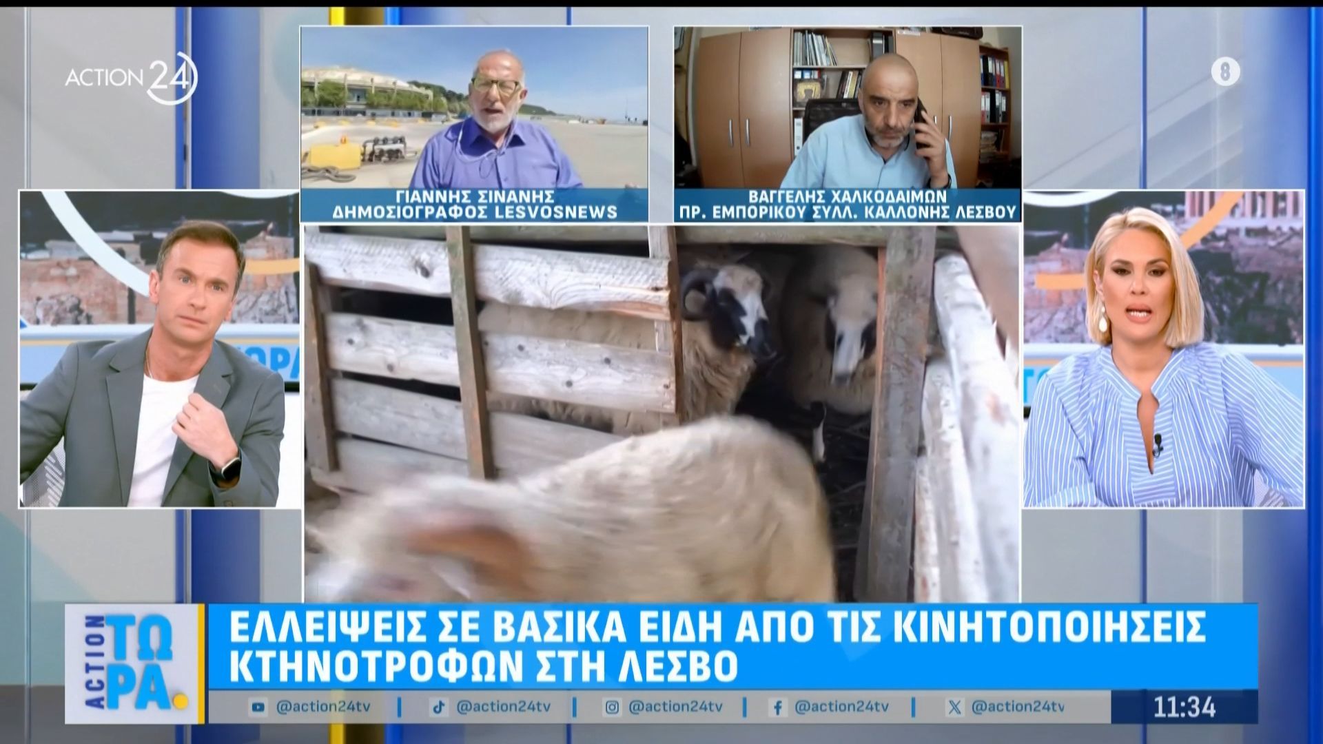 Ελλείψεις σε βασικά είδη από τις κινητοποιήσεις κτηνοτρόφων στη Λέσβο – Απέκλεισαν την είσοδο του Μεσότοπου