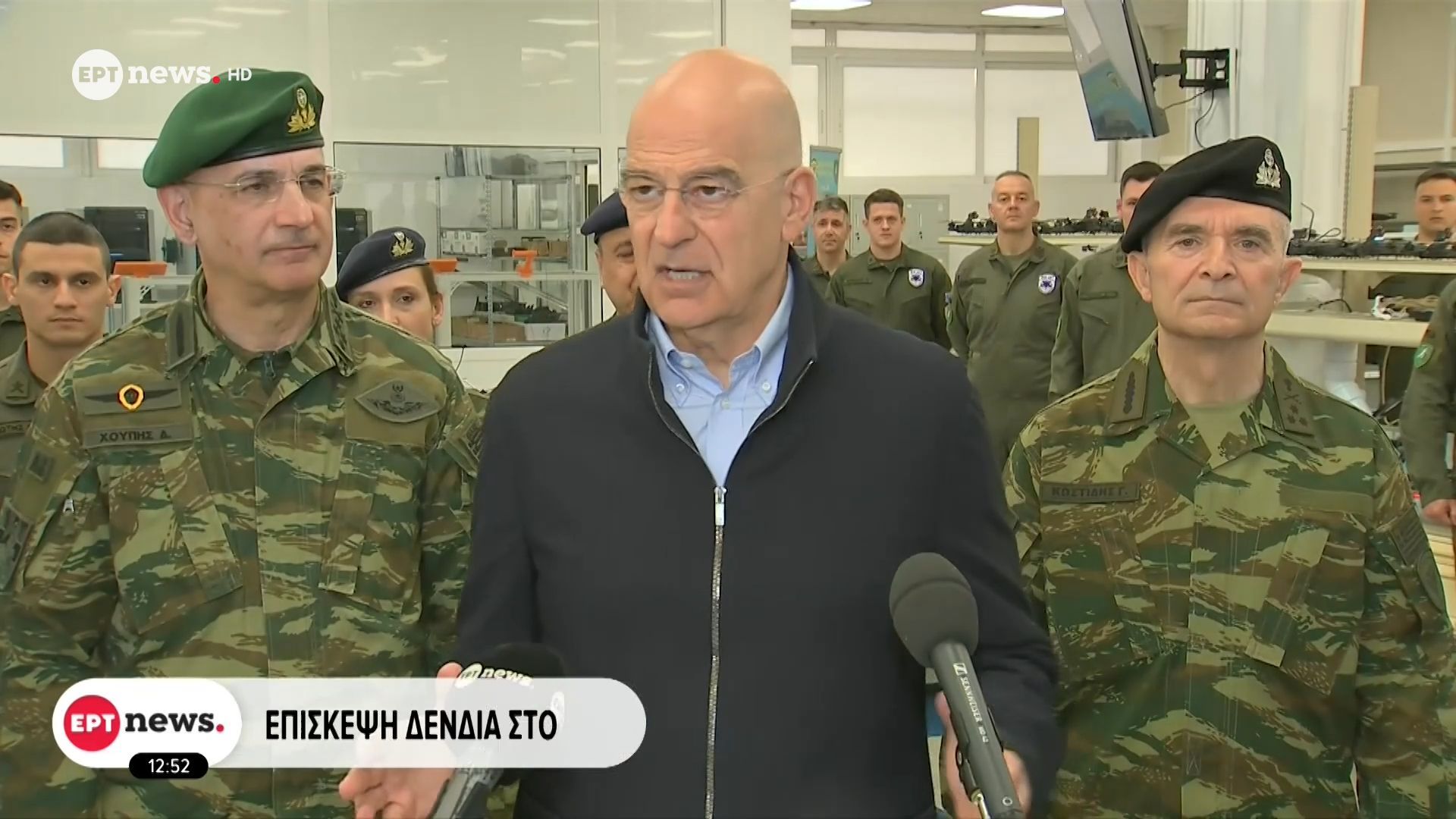 Επίσκεψη Δένδια στο εργοστάσιο κατασκευής drone των Ενόπλων Δυνάμεων