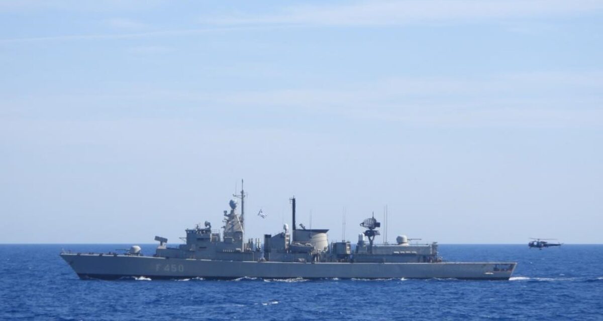 Η φρεγάτα «Έλλη» εξοπλισμένη με το σύστημα anti-drone «ΚΕΝΤΑΥΡΟΣ» στην Κύπρο