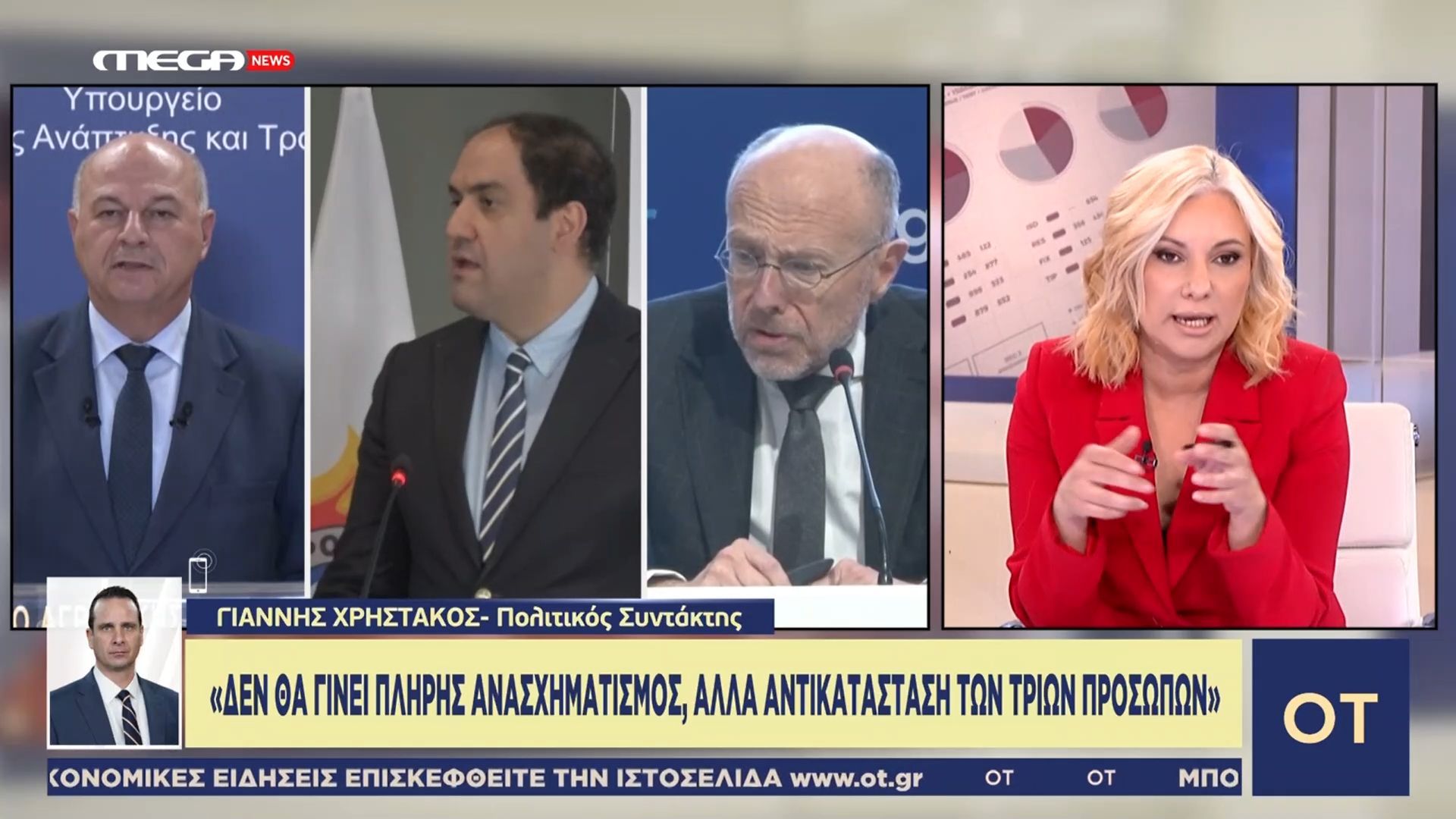 Γ. Χρηστάκος: «Δεν θα γίνει πλήρης ανασχηματισμός, αλλά αντικατάσταση των τριών προσώπων»