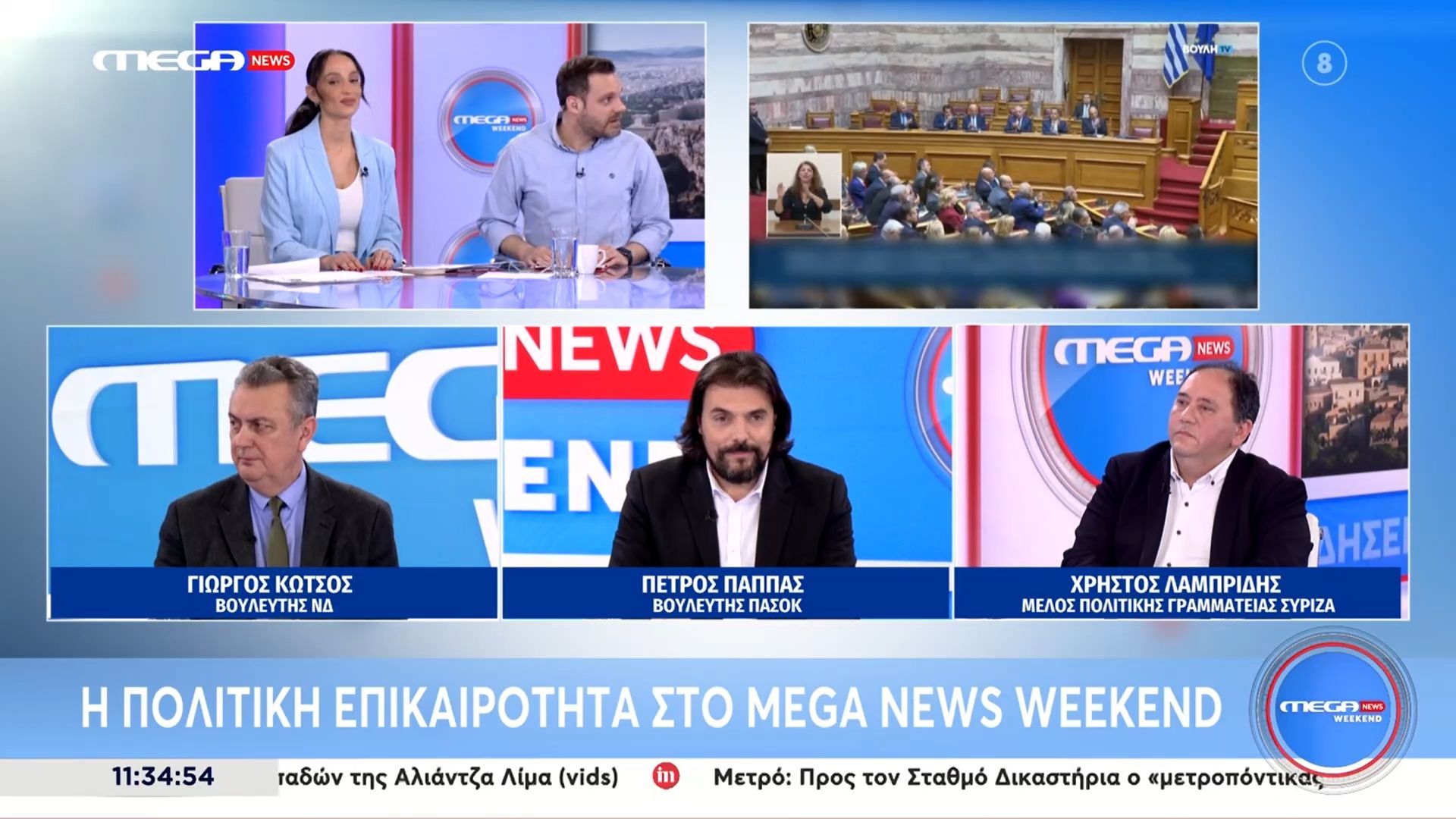 Η πολιτική επικαιρότητα στο «Mega News Weekend»
