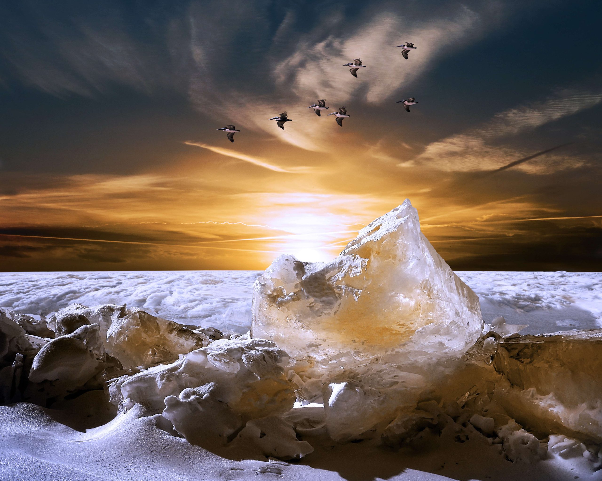 «Στέγη» από πάγο: Το σπάνιο φαινόμενο που δημιουργεί ένα μαγευτικό σκηνικό (Vid)