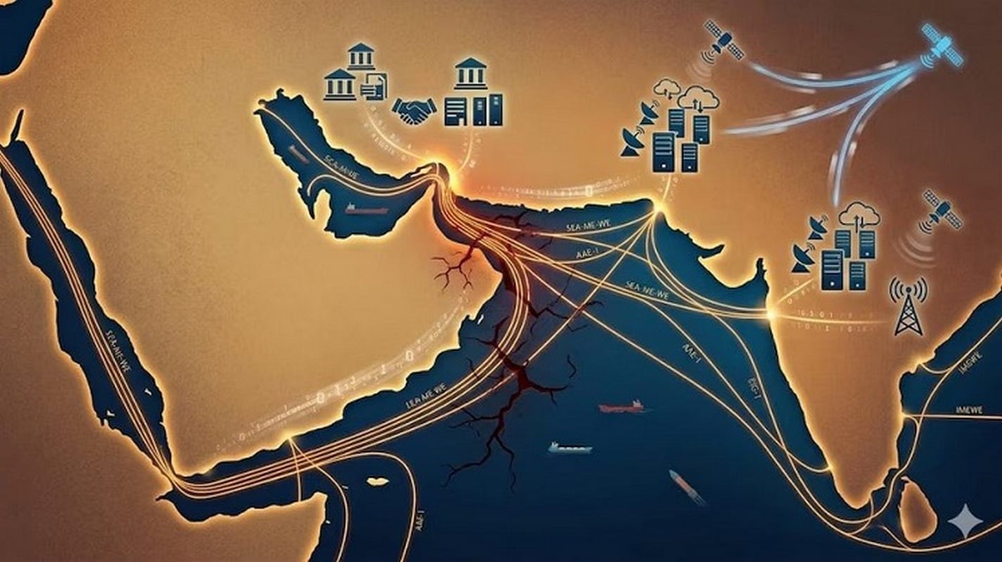 Το Ιράν αποκάλυψε χάρτη με τα κρίσιμα για την ψηφιακή οικονομία υποθαλάσσια καλώδια διαδικτύου στα Στενά του Ορμούζ