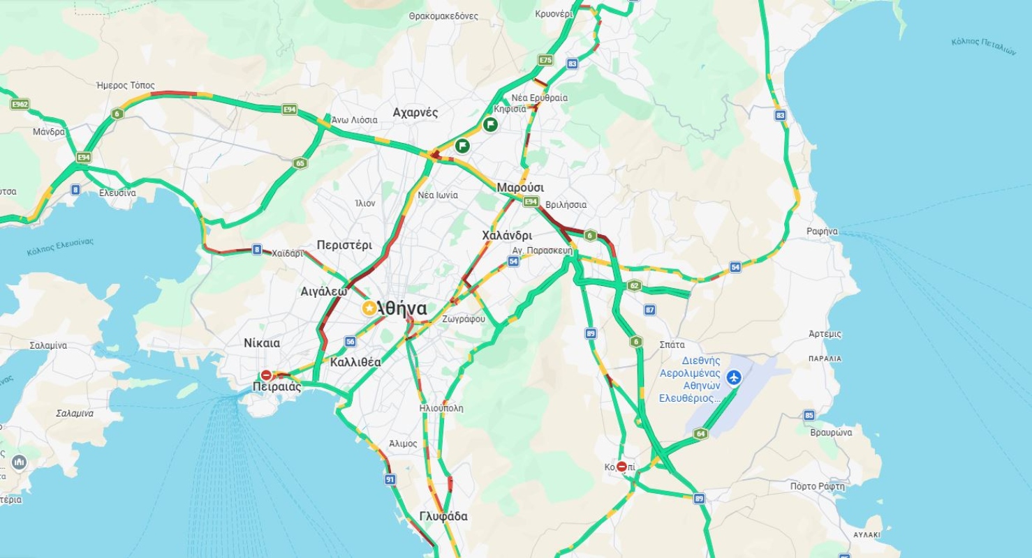 Κυκλοφοριακό χάος: Μποτιλιάρισμα στον Κηφισό, καθυστερήσεις στην Αττική Οδό λόγω Πάσχα