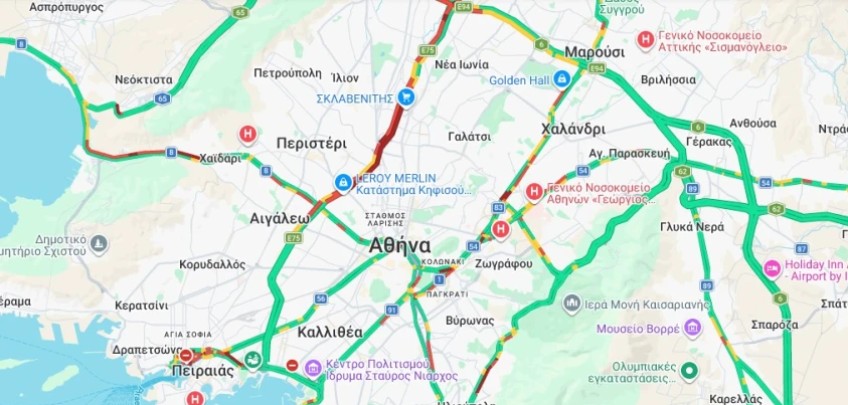 Κυκλοφοριακό χάος: Τροχαία στην κάθοδο προς Άγιο Στέφανο – Στο «κόκκινο» ο Κηφισός, καθυστερήσεις στην Αττική Οδό