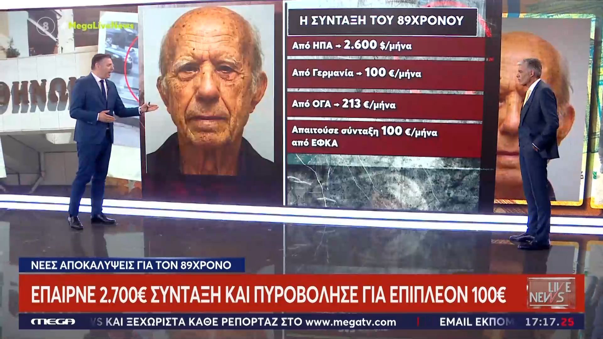 Νέες αποκαλύψεις για τον 89χρονο: Έπαιρνε σύνταξη 2.700 ευρώ και πυροβόλησε για επιπλέον 100!
