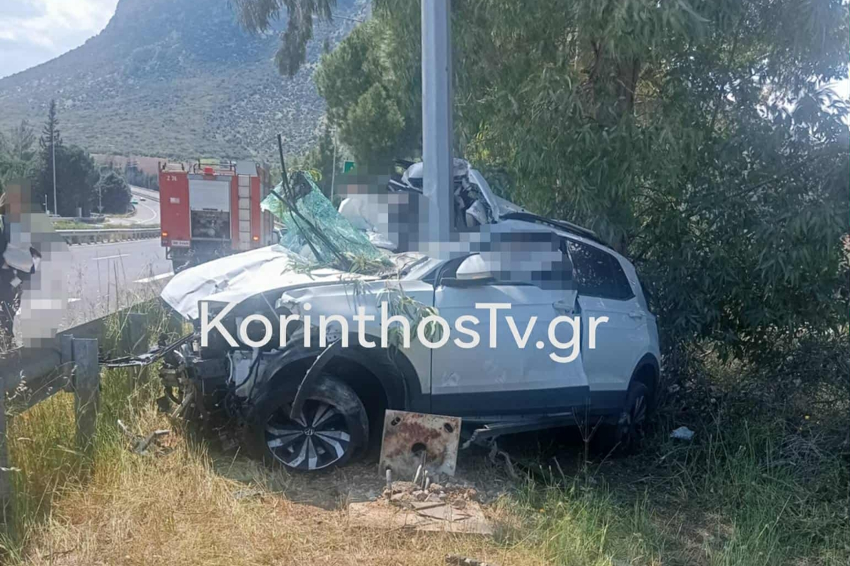 Νεμέα: Θανατηφόρο τροχαίο με οδηγό, το όχημά της «καρφώθηκε» σε κολώνα