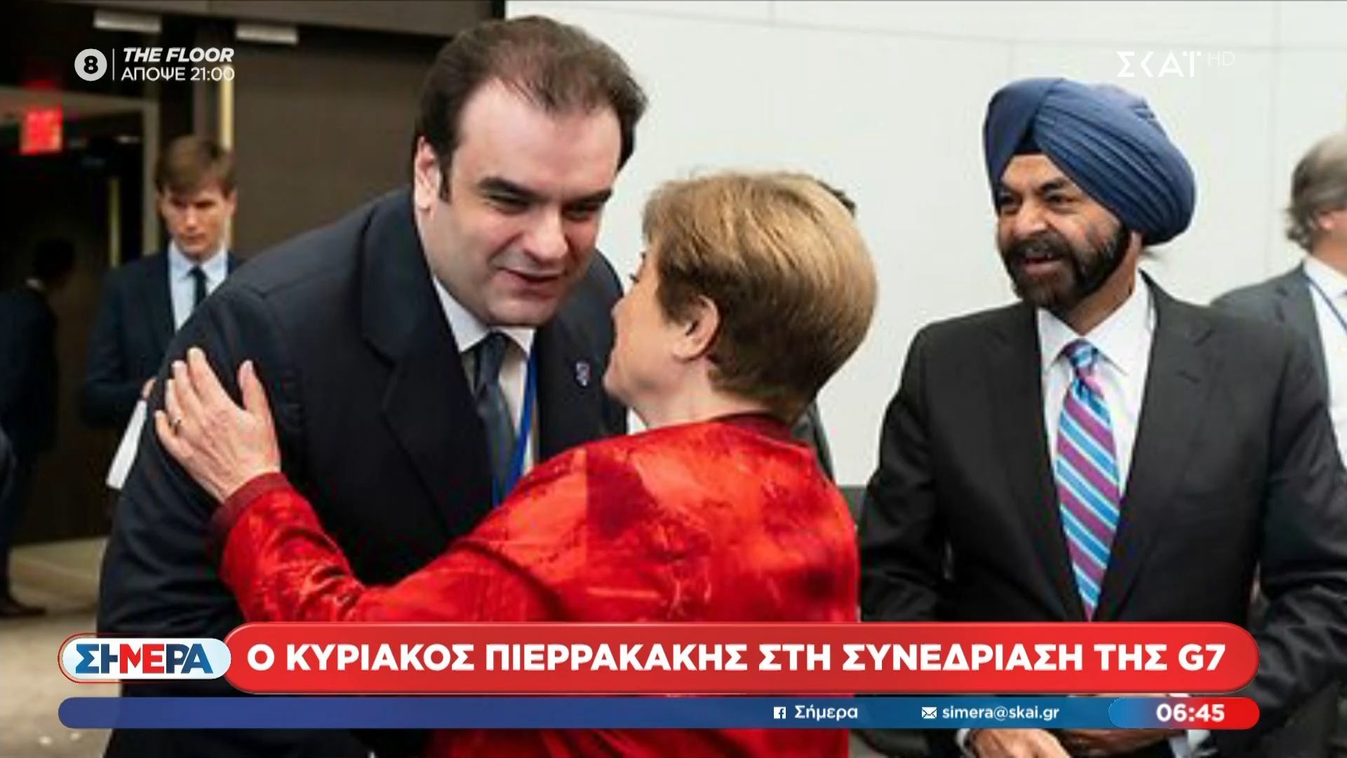 Ο Κυριάκος Πιερρακάκης στη συνεδρίαση της G7